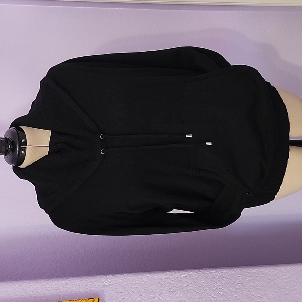 Jones New York Signature Cowel Neck Black Sweater